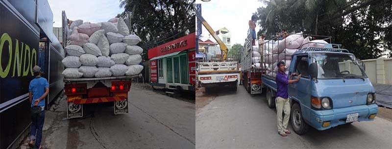 Vận chuyển bột mì từ Bình Chánh đi Cambodia